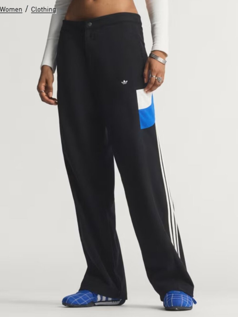 Adidas Originals Colorblocked Track Pants Womens Size 6 12 Black JY2392